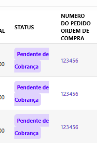 Pedido pendente