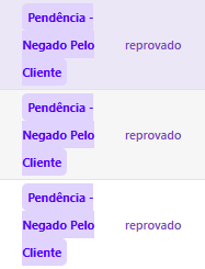 Pendente de cobrança