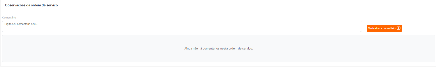Observações da OS Observações da OS